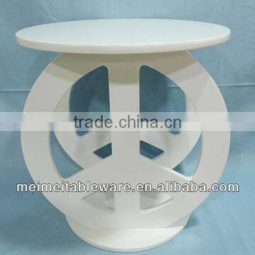 Furnishing Kid's Peace Sign Table, Purple,pink,black,white photo-3