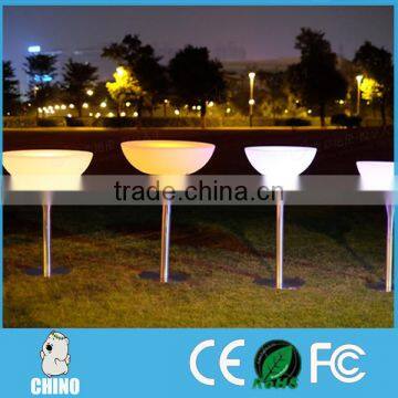 Rechargeable battery Led furniture table via remote light up