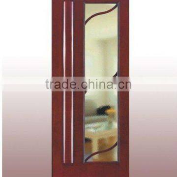 Mordern Glass Insert Wood Interior Door photo-2
