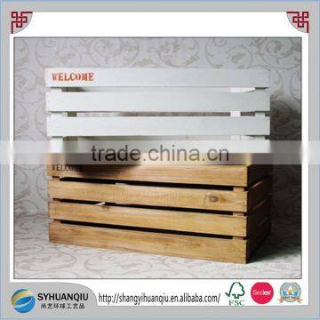 high quality wood material Cheap and disposable flower crate type wooden flower box