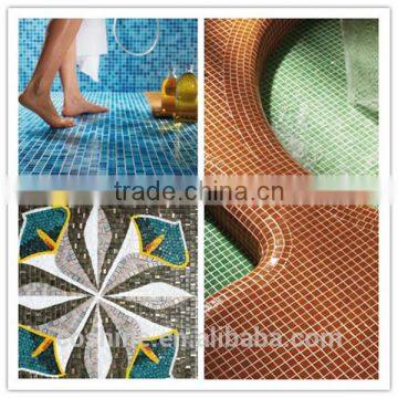New Design Generous Simple Blue White Swimming Pool Glass Mosaic Tiles photo-6
