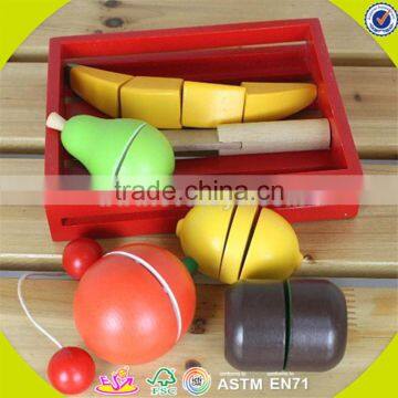 Wholesale Simulation Wooden Fruit Baby Toy DIY Cutting Child Toy Role Play Knife Wooden Fruit DIY Toy W10B122 photo-3