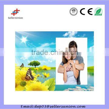 High Quality Sun Flower Printed Decoration Mirror Glass Frame 4"x6"