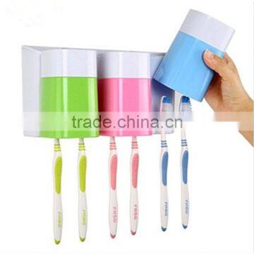 Plastic Bathroom Set Accessaries Toothbrush Holder , Toothpaste Wall Holder , Bethroom Storage Rack photo-2