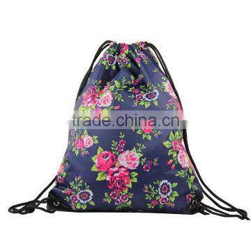 Custom Large Drawstring Satin Bag With Logo Printed photo-2