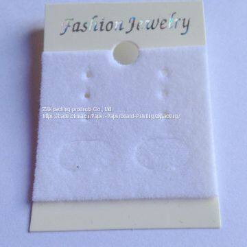 PVC earing card with flocking