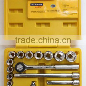 22 pcs 1/2" Dr.Sockets set chrome vanadium