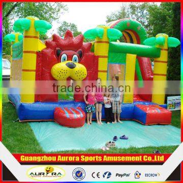 Kids Inflatable lion Bouncer House Jump Bouncer Playhouse Bouncy Castle Slide