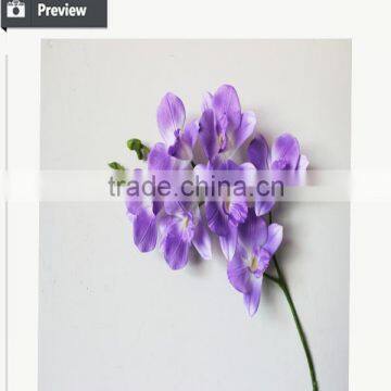 New Arrival Flower Home Decoration Real Touch 7 Flowers Purple Dendrobium photo-2