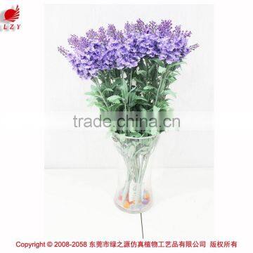 Romantic and cheap artificial flower fabric with lavender flower wedding table decoration