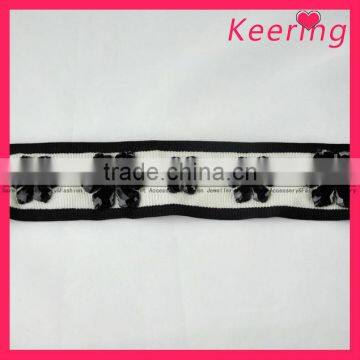 Flower wedding bridal diamante trim WTP-1134