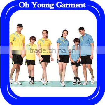 Family badminton shirts,casual polo jersey and fashion badminton t-shirt design