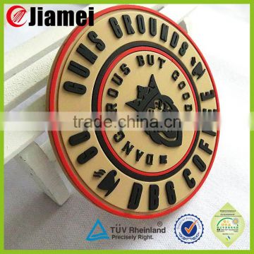 Cheap garment decorative pvc rubber clothes silicone trademark