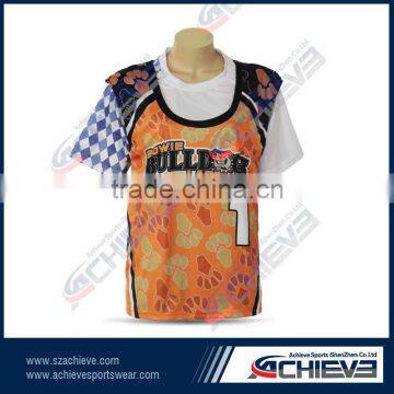 fashion design dye sublimation custom reversible lacrosse clothing