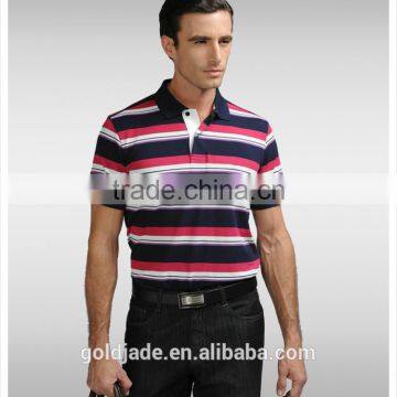 Wholesale Cotton Stripes Design Shirts Men Polo T-shirt photo-4