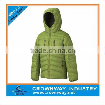 Basic Style Ultralight Goose Down Children Winter Jacket With Hood