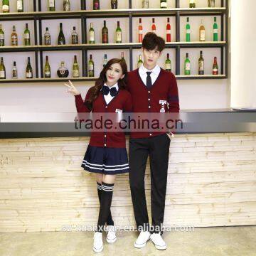 Custom new design fashion high school uniform for girls and boys