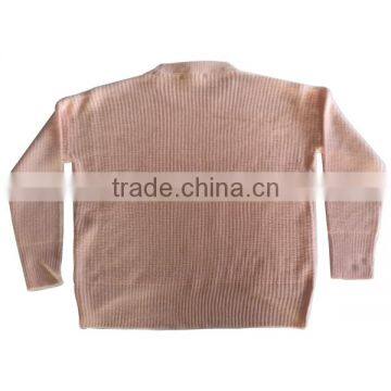 Ladies Long Sleeve Curved Hem Crew Neck Sweater (Garment Stock Lots/Apparel Stock/stocklots/Garment Apparel From Bangladesh) photo-4