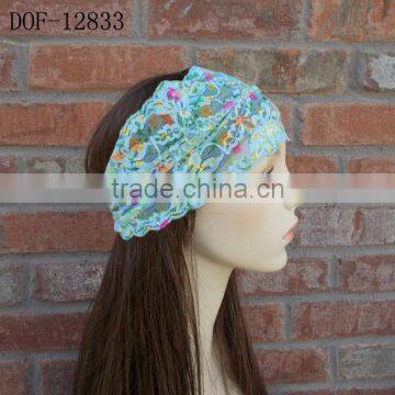 Fashion HOT popular cotton spring lace headwrap