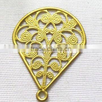 DIY filigree teardrop earring jewelry accessories brass teardrop shoe bag hair accessories