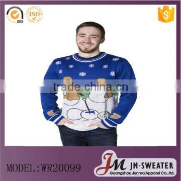 hot selling Christmas clothes men woolen sweater designs long sleeve pullover