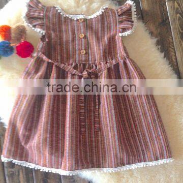 Girls Boho Tassles Cotton Dress Kids Back to School Dress photo-2