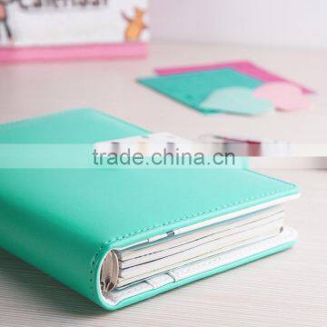 Creative Planner Custom Personal Diary Planner With Metal Buckle Emboss Logo PU Leather Notebook photo-3