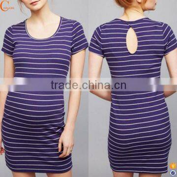Striped Maternity Clothes Pregnant Women Dresses