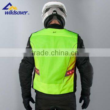 Cool Waterproof Yellow LED Flashing Motorcycle Reflective Vest photo-2