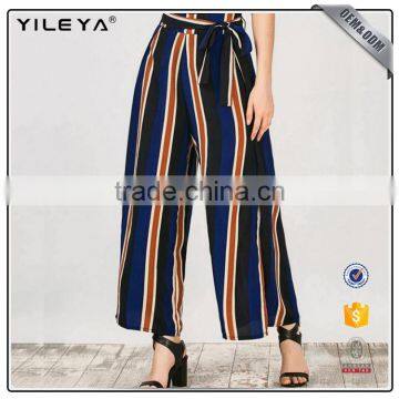 2017 Striped Wide Leg Pants,pants for Woman,chiffon Pants photo-2