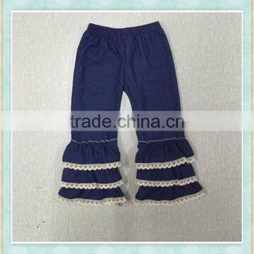 Wholesale Icing Pants Persnickety Remake Lace Ruffle Denim Pants Baby Frock Design Pictures photo-2