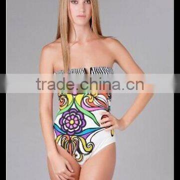 Printing Digital Printing Piece Swimsuit Piece Swimsuit Triangle Leakage Back Swimsuit photo-2