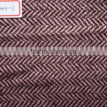 Popular scottish-style herringbone tweed fabric, woolen fabric, herringbone windowpane tweed fabric