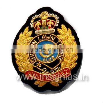 Embroidered bullion wire badges