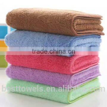 China supplier solid color coral velvet bath towel