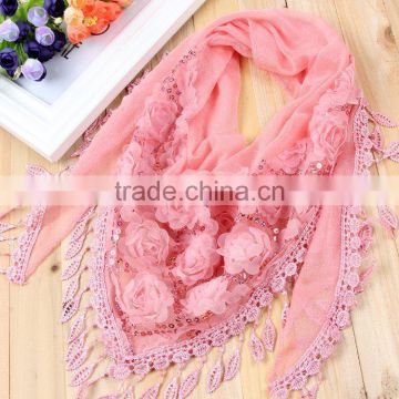 Women's Lace Fringe Scarf