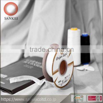 binding interlining tape,stitch 5 mm straight cutting and oblique cutting with the combination of the end face,white