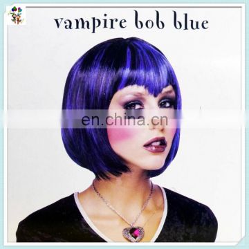 Short Black and Blue Vampire Halloween Party Wigs HPC-0061