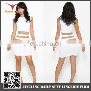 Individual trendy popular white bodycon bandage dress