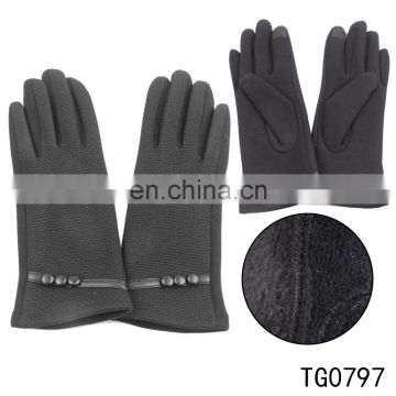 TOROS ladies black winter five finger made in China women warm gloves