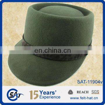 green Vintage of England style Kentucky derby hats, woolen Equestrian cap