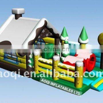 AOQI products best seller high quality snowy day inflatable obstacle bouncer AQ0162
