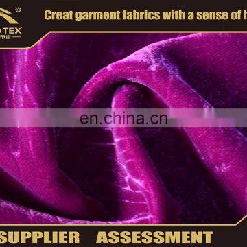 Colorful micro velvet 5000 embossed velvet fabric for clothing