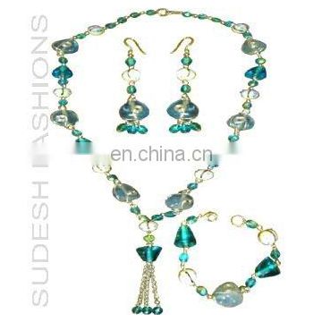 Glass Bead Costume Necklace,Costume Fashion Jewelry,