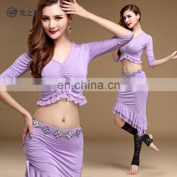 T-5133 Soft modal nice designed training belly dance wear set