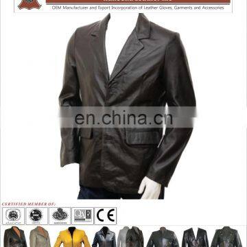 OEM service leather long coat, Top quality leather coat for winter