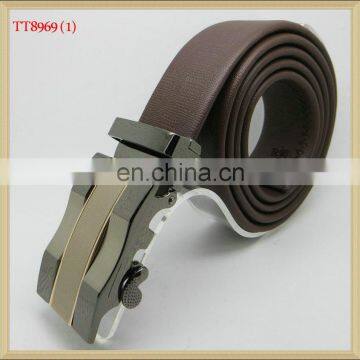 TT8969 brown automatic buckle belt fashion cowhide leather