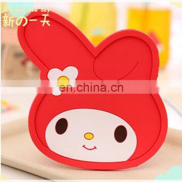2017 New design promotional gifts 2D or 3D soft pvc tea cup coaster with embossed logo
