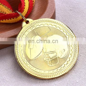 Custom gold plated sport day medal cheap