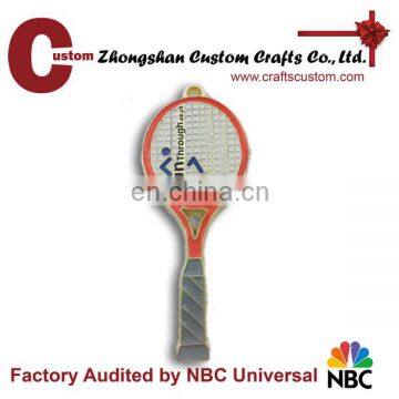 Competition Popular Sports Tennis bat shape Souvenir keychains as gift